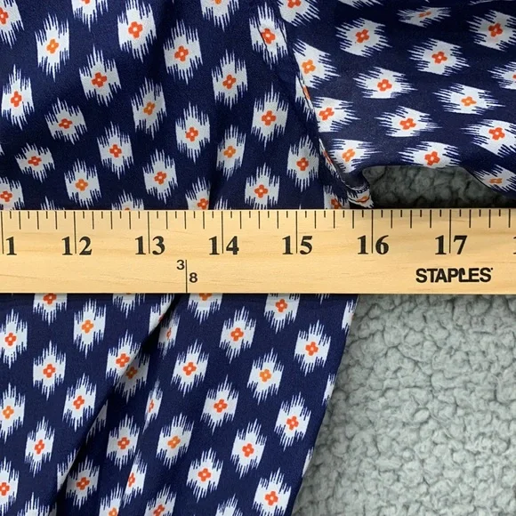 Michael Kors Romper Women’s Size XS Blue Long Sleeve Printed Shorts One Piece - Picture 9 of 12